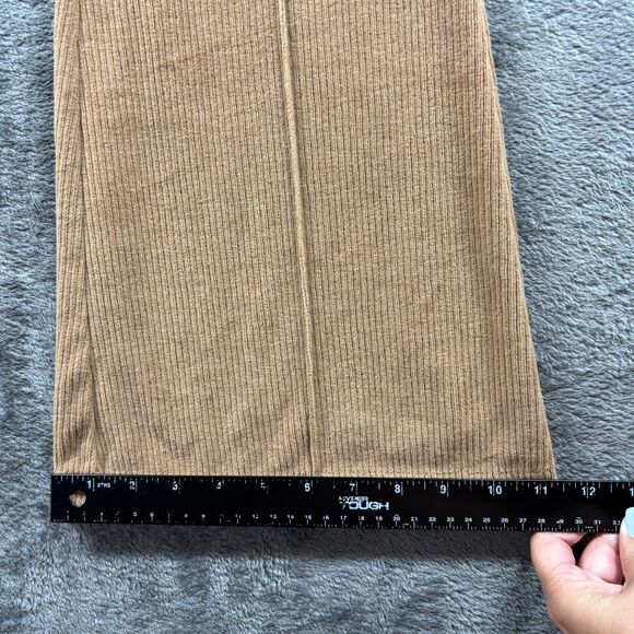 aerie Groove On Corduroy Flare Pants Pull On Elastic Waist Beige Small G217 - Picture 7 of 12